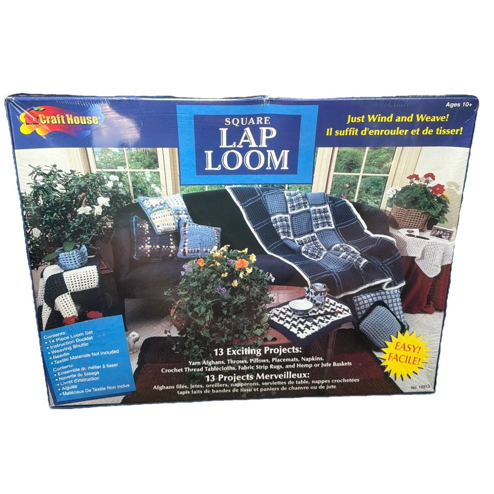Craft House Square Lap Loom, Wind and Weave NOS - 13 Exciting Projects!! #10213